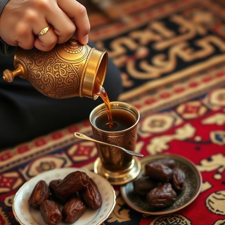 القهوة العربية والتمر